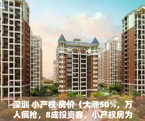 深圳 小产权 房价（大涨50%，万人疯抢，8成投资客，小产权房为何在深圳火了？）