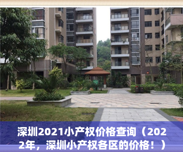 深圳2021小产权价格查询（2022年，深圳小产权各区的价格！）(2021深圳最新小产权房)