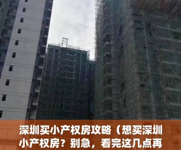 深圳买小产权房攻略（想买深圳小产权房？别急，看完这几点再决定）(在深圳买小产权房的现在怎么样了)