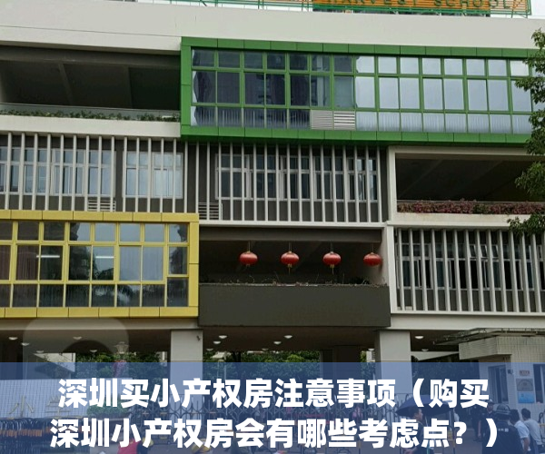 深圳买小产权房注意事项（购买深圳小产权房会有哪些考虑点？）(深圳买小产权房需要什么条件)