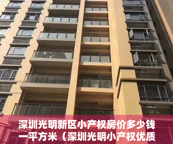 深圳光明新区小产权房价多少钱一平方米（深圳光明小产权优质楼盘有哪些）