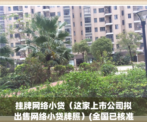 挂牌网络小贷（这家上市公司拟出售网络小贷牌照）(全国已核准249张网络小贷牌照)