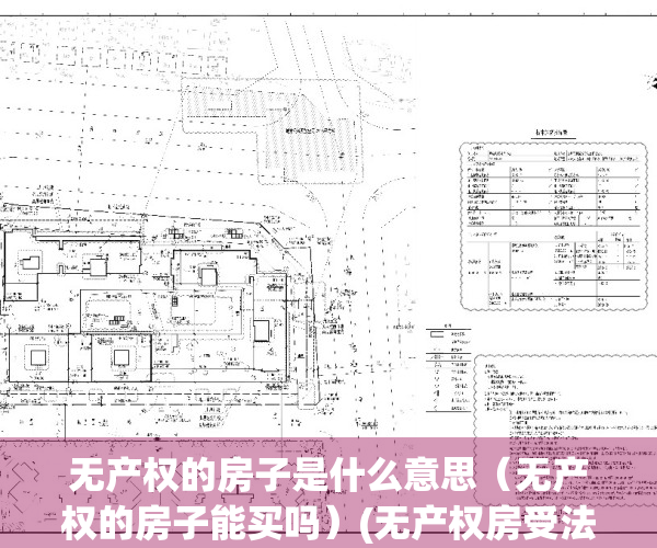 无产权的房子是什么意思（无产权的房子能买吗）(无产权房受法律保护吗)