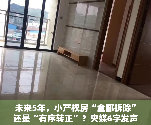 未来5年，小产权房“全部拆除”还是“有序转正”？央媒6字发声