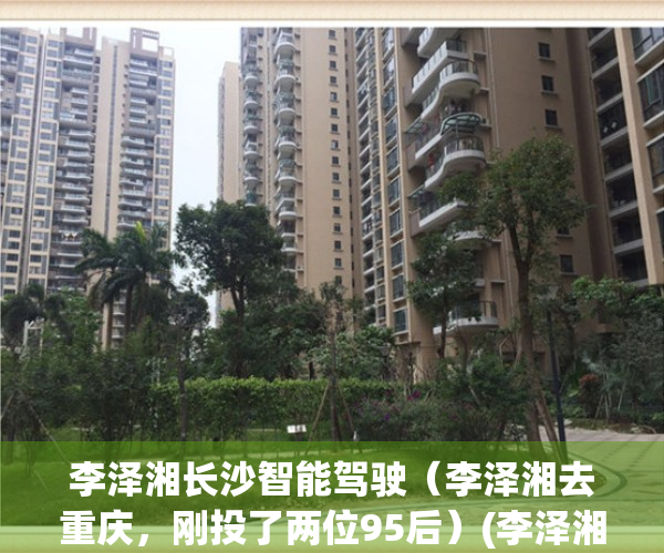 李泽湘长沙智能驾驶（李泽湘去重庆，刚投了两位95后）(李泽湘投资)