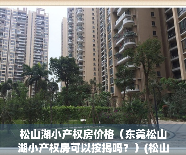 松山湖小产权房价格（东莞松山湖小产权房可以按揭吗？）(松山湖小产权可靠吗)