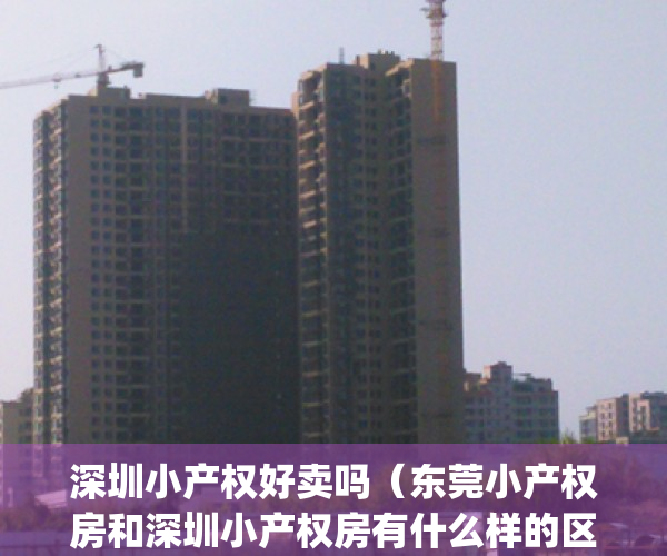 深圳小产权好卖吗（东莞小产权房和深圳小产权房有什么样的区别？）(深圳东莞小产权房被拆后有没有补偿)