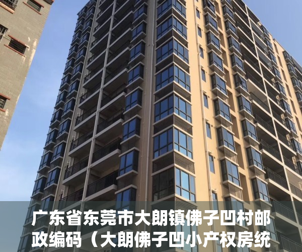广东省东莞市大朗镇佛子凹村邮政编码（大朗佛子凹小产权房统建楼《大朗花园》华为基地0距离 R1地铁口）