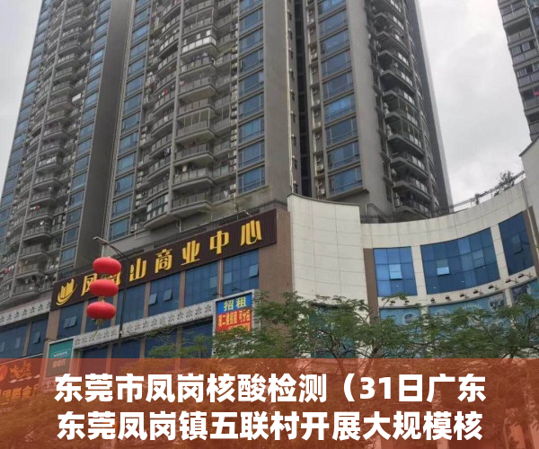 东莞市凤岗核酸检测（31日广东东莞凤岗镇五联村开展大规模核酸检测）
