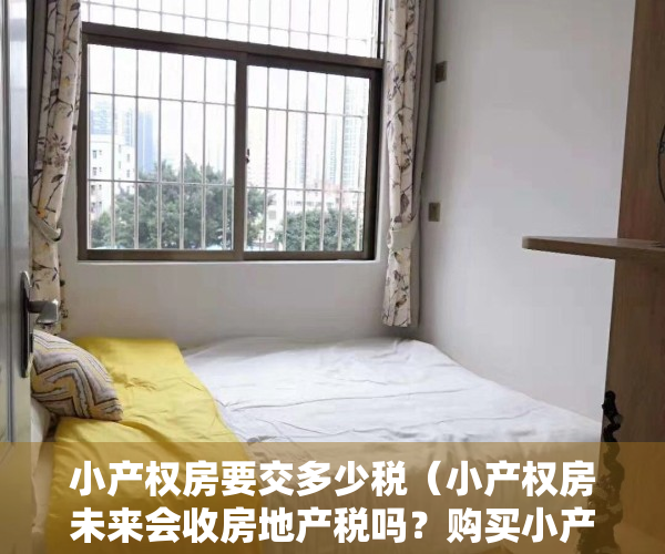 小产权房要交多少税（小产权房未来会收房地产税吗？购买小产权房有什么风险？）
