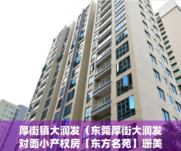 厚街镇大润发（东莞厚街大润发对面小产权房【东方名苑】珊美地铁口旁统建楼出售 分期免息）