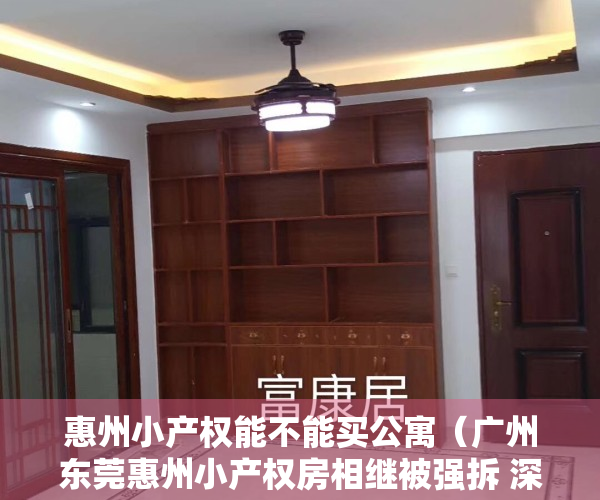 惠州小产权能不能买公寓（广州东莞惠州小产权房相继被强拆 深圳竟还有业主幻想能“转正”？）