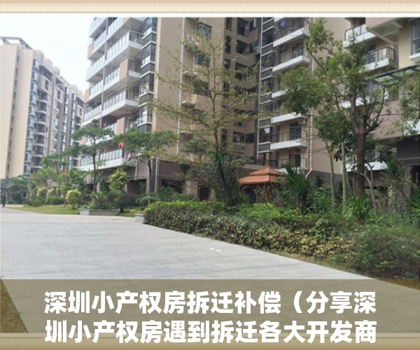 深圳小产权房拆迁补偿（分享深圳小产权房遇到拆迁各大开发商拆迁是怎么样补偿的）