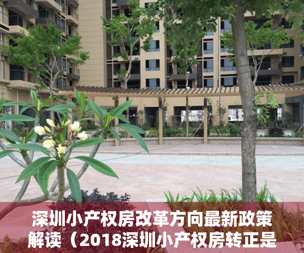 深圳小产权房改革方向最新政策解读（2018深圳小产权房转正是真的吗？）