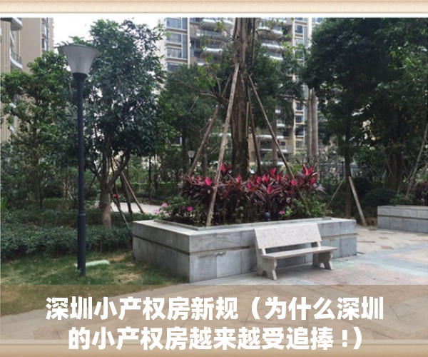 深圳小产权房新规（为什么深圳的小产权房越来越受追捧 !）