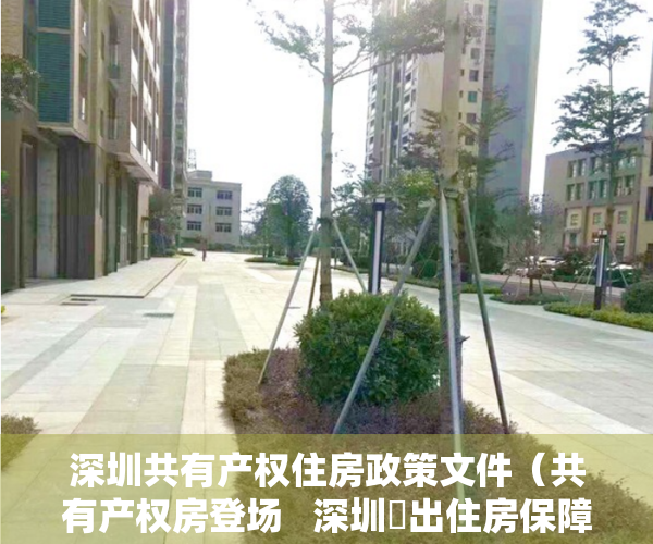 深圳共有产权住房政策文件（共有产权房登场   深圳蹚出住房保障新路）