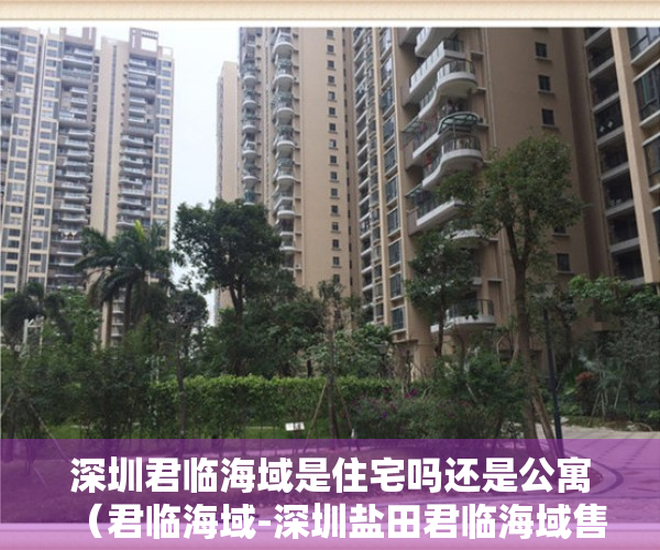 深圳君临海域是住宅吗还是公寓（君临海域-深圳盐田君临海域售楼处电话400 104 5142）