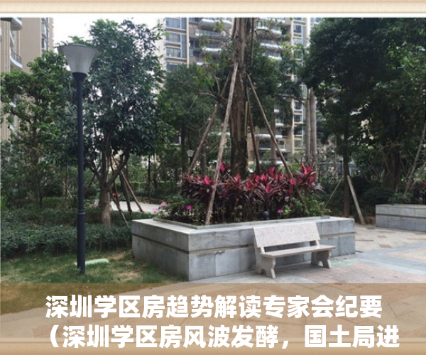 深圳学区房趋势解读专家会纪要（深圳学区房风波发酵，国土局进小偷了？）
