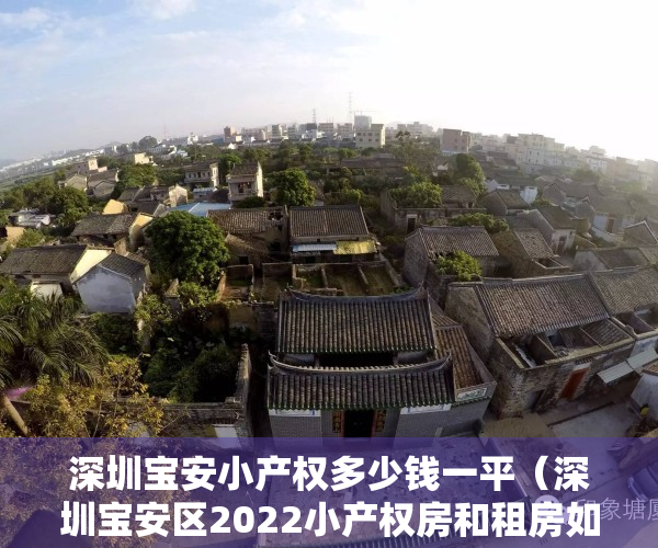 深圳宝安小产权多少钱一平（深圳宝安区2022小产权房和租房如何申请学位？）