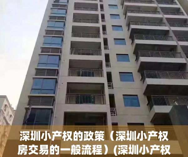 深圳小产权的政策（深圳小产权房交易的一般流程）(深圳小产权怎么交易)