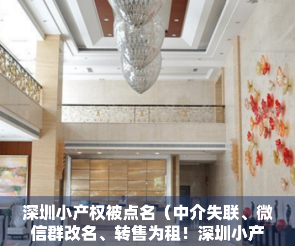 深圳小产权被点名（中介失联、微信群改名、转售为租！深圳小产权房风波持续发酵）