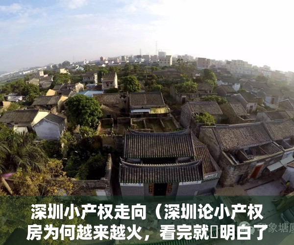 深圳小产权走向（深圳论小产权房为何越来越火，看完就​明白了！）