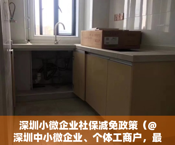 深圳小微企业社保减免政策（@深圳中小微企业、个体工商户，最新社保纾困政策来啦！）