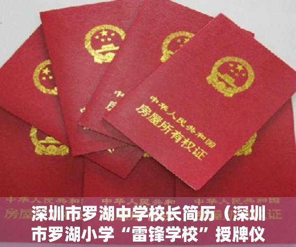 深圳市罗湖中学校长简历（深圳市罗湖小学“雷锋学校”授牌仪式暨学雷锋成果展示活动举行）