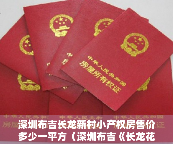 深圳布吉长龙新村小产权房售价多少一平方（深圳布吉《长龙花园》长龙2栋小产权房 地铁口带大阳台 户型方正采光佳）