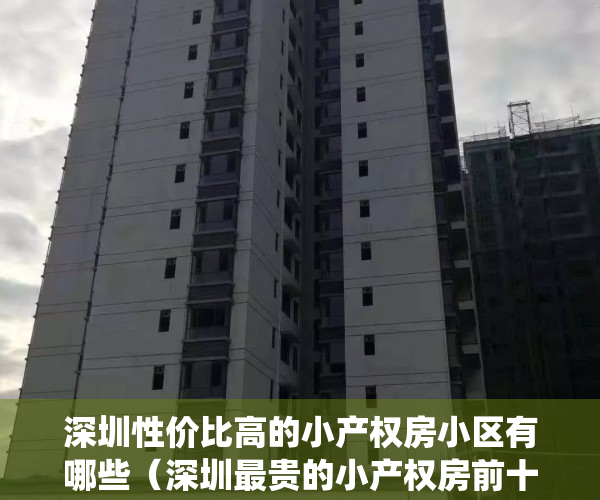 深圳性价比高的小产权房小区有哪些（深圳最贵的小产权房前十名，深圳村委统建楼价格排行榜）