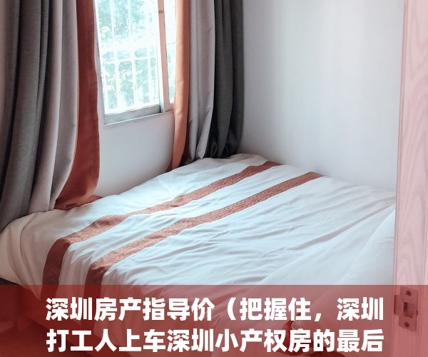 深圳房产指导价（把握住，深圳打工人上车深圳小产权房的最后机会！）(深圳2020小产权房政策)