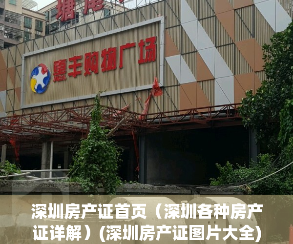 深圳房产证首页（深圳各种房产证详解）(深圳房产证图片大全)