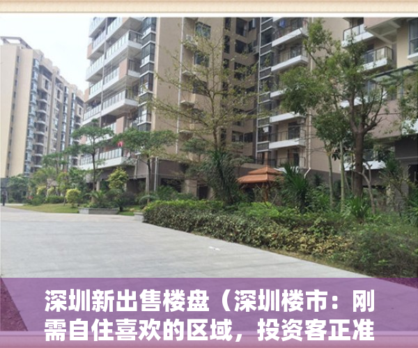 深圳新出售楼盘（深圳楼市：刚需自住喜欢的区域，投资客正准备卖出离场）