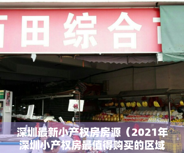 深圳最新小产权房房源（2021年深圳小产权房最值得购买的区域竟然是它！）