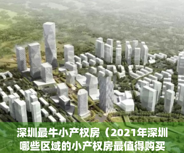深圳最牛小产权房（2021年深圳哪些区域的小产权房最值得购买？）(深圳小产权小区排名)