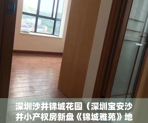 深圳沙井锦城花园（深圳宝安沙井小产权房新盘《锦城雅苑》地铁12号海上田园站地铁口 单间总价187万起 精装二房496万 集资村委统建楼旧改民房）