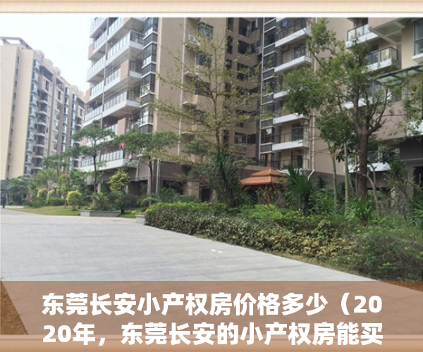 东莞长安小产权房价格多少（2020年，东莞长安的小产权房能买吗？有哪些楼盘值得关注？）