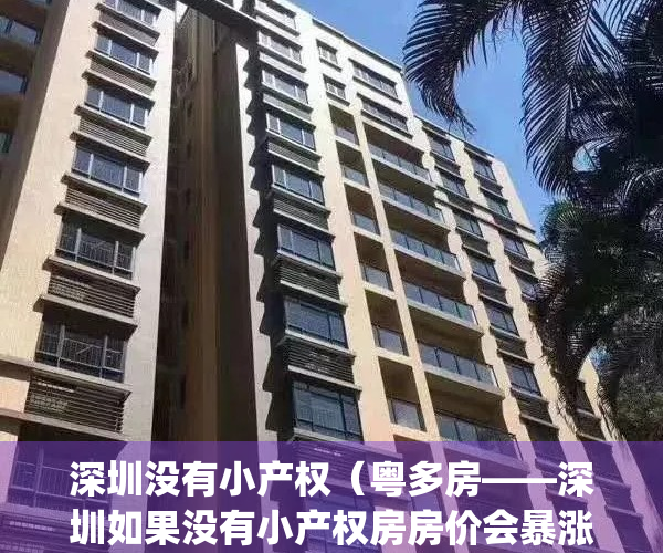 深圳没有小产权（粤多房——深圳如果没有小产权房房价会暴涨吗？）(深圳小产权房没有社保能买吗)