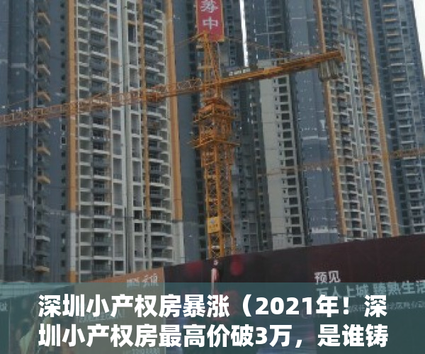 深圳小产权房暴涨（2021年！深圳小产权房最高价破3万，是谁铸造了如此高的单价？）