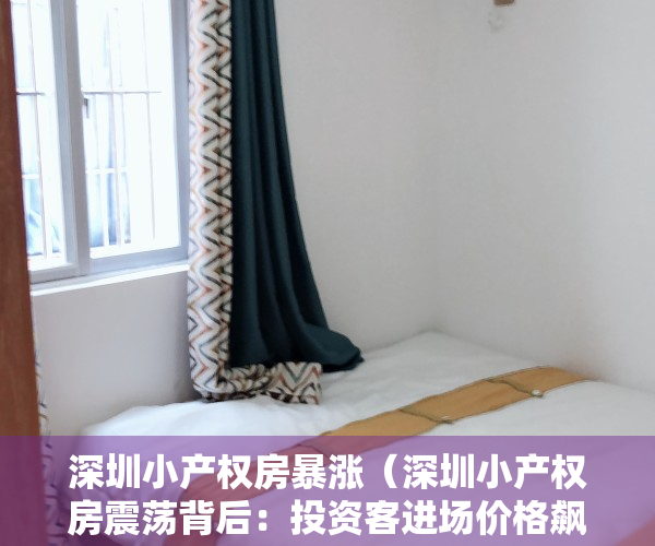 深圳小产权房暴涨（深圳小产权房震荡背后：投资客进场价格飙升 监管部门连夜整治）