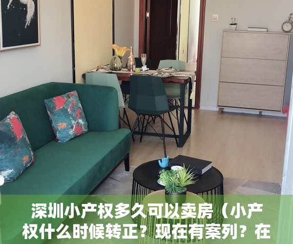 深圳小产权多久可以卖房（小产权什么时候转正？现在有案列？在深圳什么样的小产权值得入手？）