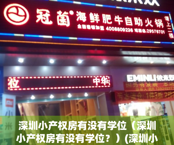 深圳小产权房有没有学位（深圳小产权房有没有学位？）(深圳小产权房带学位吗)