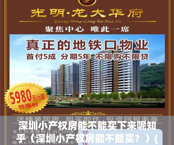 深圳小产权房能不能买下来呢知乎（深圳小产权房能不能买？）(深圳小产权房可以买吗?知乎)