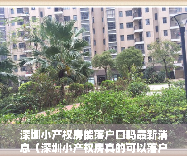 深圳小产权房能落户口吗最新消息（深圳小产权房真的可以落户了吗？）
