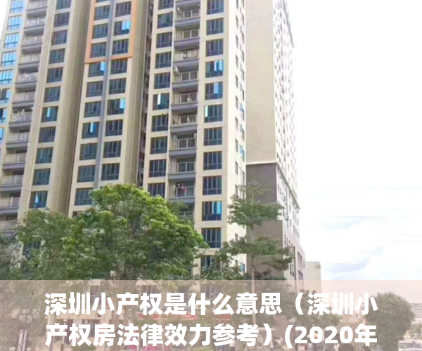 深圳小产权是什么意思（深圳小产权房法律效力参考）(2020年深圳小产权房的最新政策)
