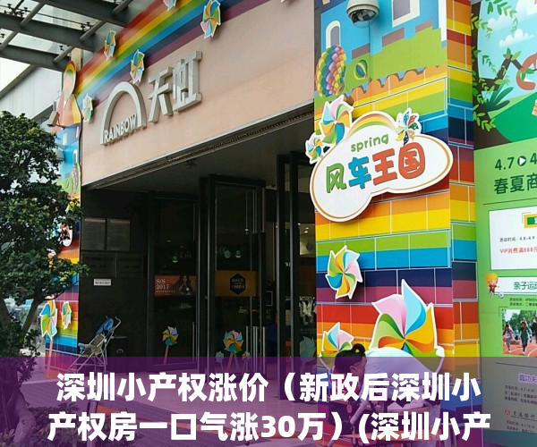 深圳小产权涨价（新政后深圳小产权房一口气涨30万）(深圳小产权房子降价了吗)