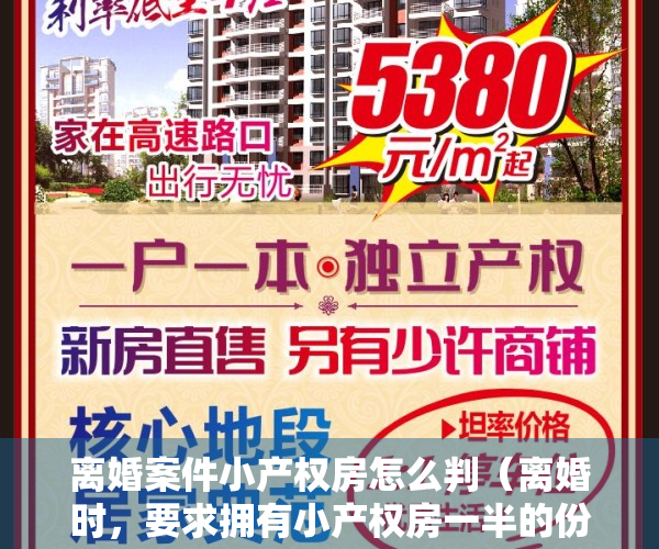 离婚案件小产权房怎么判（离婚时，要求拥有小产权房一半的份额，获得支持）