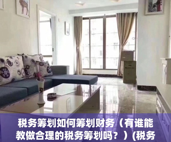税务筹划如何筹划财务（有谁能教做合理的税务筹划吗？）(税务筹划的12种方法视频)