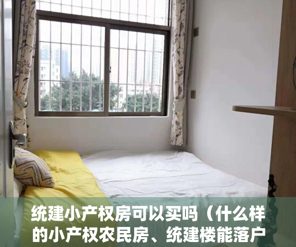 统建小产权房可以买吗（什么样的小产权农民房、统建楼能落户？如何操作？）