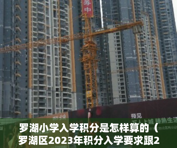 罗湖小学入学积分是怎样算的（罗湖区2023年积分入学要求跟2022差不多？）